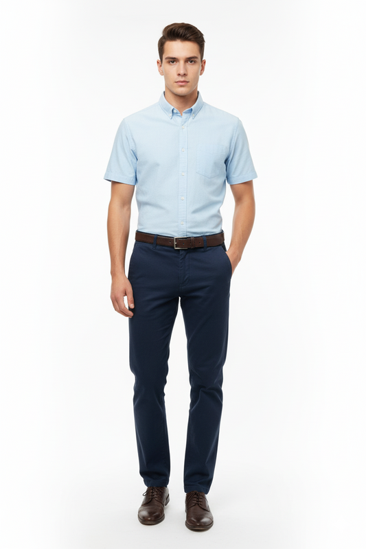 JACK&JONES MENS TEXTURED COTTON CHINO