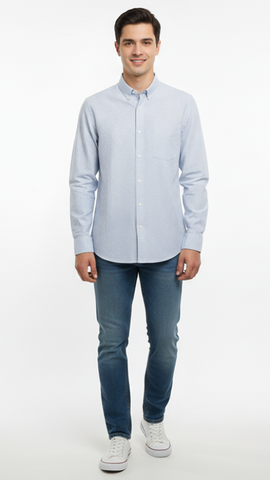 NXT MENS STRIPED REGULAR FIT SHIRT