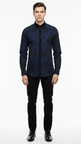 EXPRESS MENS PRINTED EXTRA SLIM SHIRT