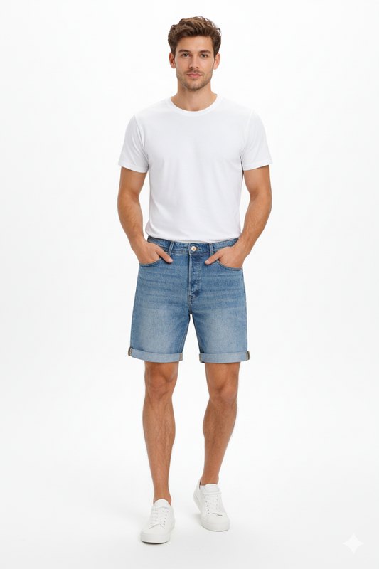 JACK&JONES MENS DENIM SHORTS