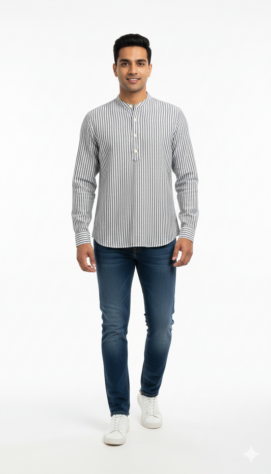 ONLY&SONS Mens Band Collar Shirt