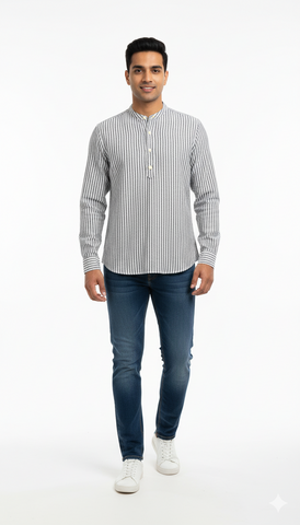 ONLY&SONS Mens Band Collar Shirt