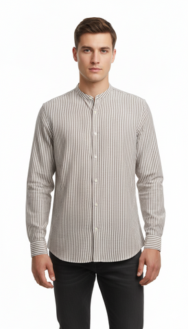 ONLY&SONS MENS MAO COLLAR LINING SHIRT