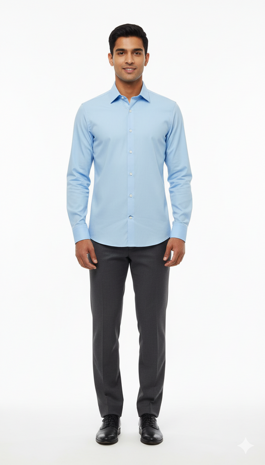 NXT MENX PLAIN SKINNY FIT SHIRT