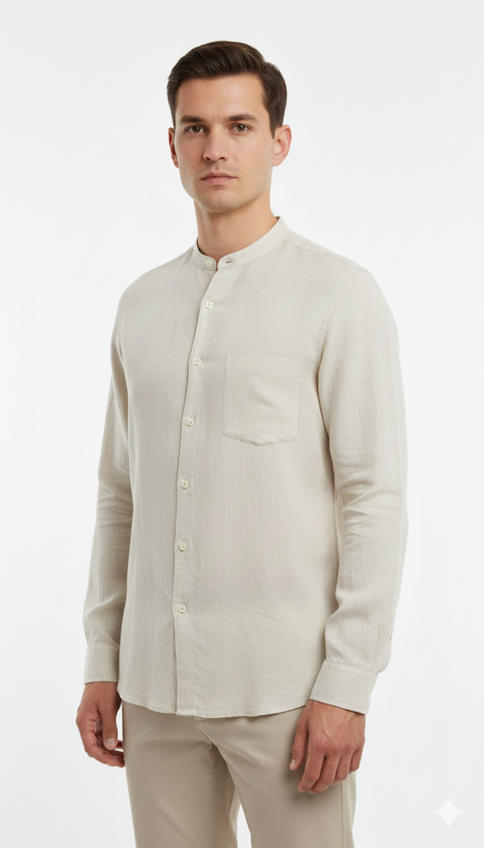LEFTIES MENS MAO COLLAR SHIRT