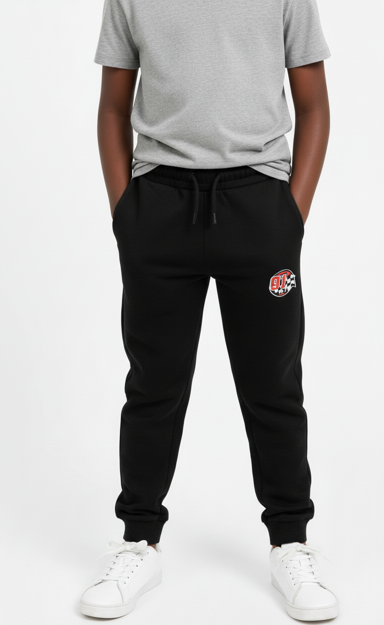 PECPO KIDS BASIC BLACK SPORTS TROUSER