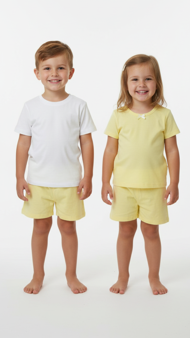 MO KIDS BASIC YELLOW SHORTS