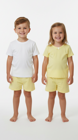 MO KIDS BASIC YELLOW SHORTS