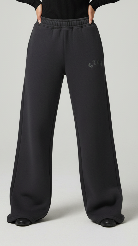 RCVA WOMENS CHARCOAL WIDE LEG TROUSER