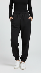 PEPCO WOMENS BLACK PLUSH TROUSER