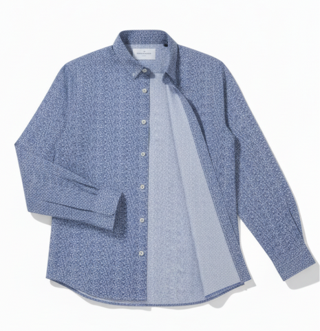 HOUSE BRAND MENS PRINTED SLIM FIT SHIRT