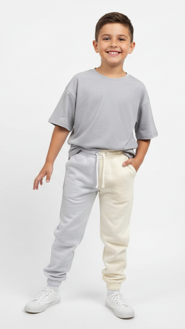ROADWEAR Kids Two-Tone Split Color Fleece Jogger Trouser