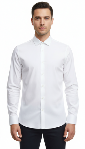 NXT MENS SKINNY FIT WHITE SHIRT
