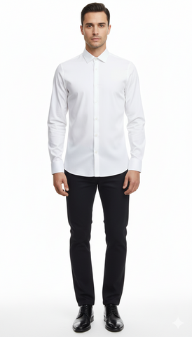 NXT MENS SKINNY FIT WHITE SHIRT