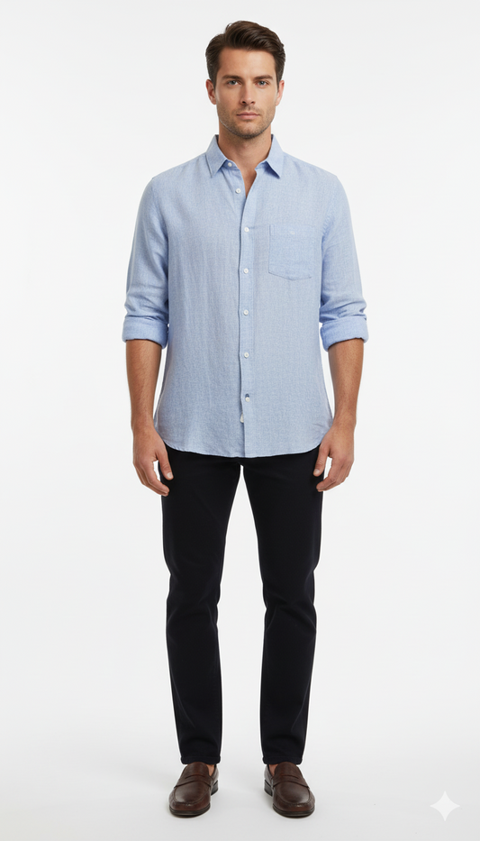 CARIBBEAN JOE MENS LINEN SHIRT