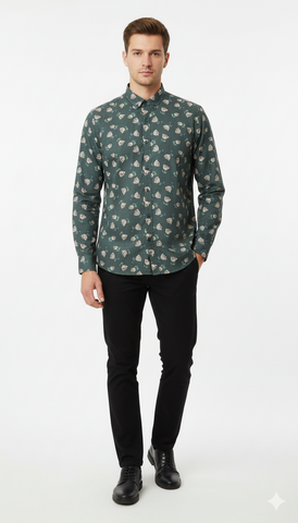 H&M MENS PRINTED SHIRT