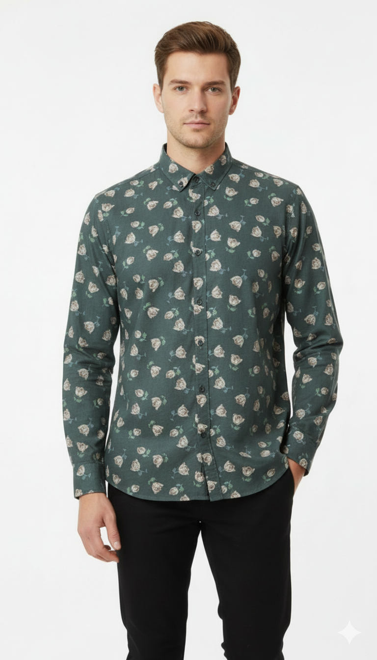 H&M MENS PRINTED SHIRT
