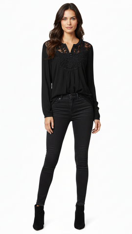 FARGIL WOMENS FULL SLEEVES EMBROIDED T SHIRT