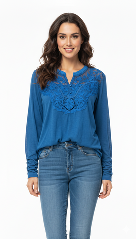 FARGIL WOMENS FULL SLEEVES EMBROIDED T SHIRT