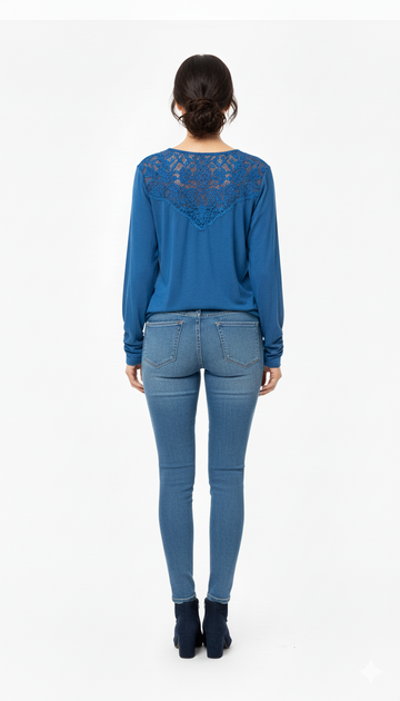 FARGIL WOMENS FULL SLEEVES EMBROIDED T SHIRT