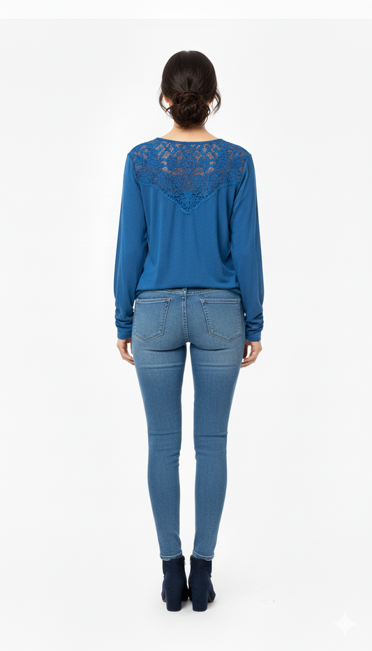 FARGIL WOMENS FULL SLEEVES EMBROIDED T SHIRT