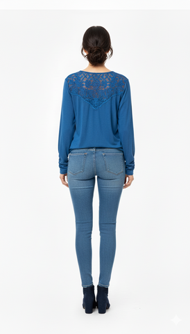 FARGIL WOMENS FULL SLEEVES EMBROIDED T SHIRT