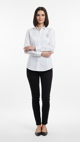 WOMENS PLAIN SHIRT WITH LOGO