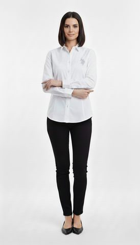 WOMENS BASIC WHITE LOGO SHIRT