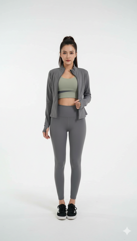 Women's Fitness Yoga Bra , Jacket And Pants/Leggings 3 Piece Set