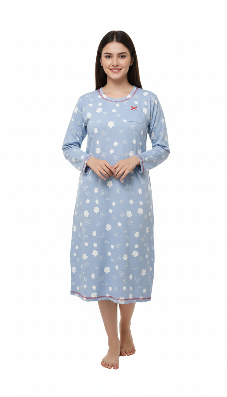 خواتین کی مکمل بازو پرنٹ شدہ لمبی ٹی شرٹ