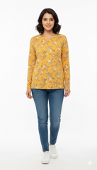 WOMEN'S FULL SLEEVE FLORAL T-SHIRT