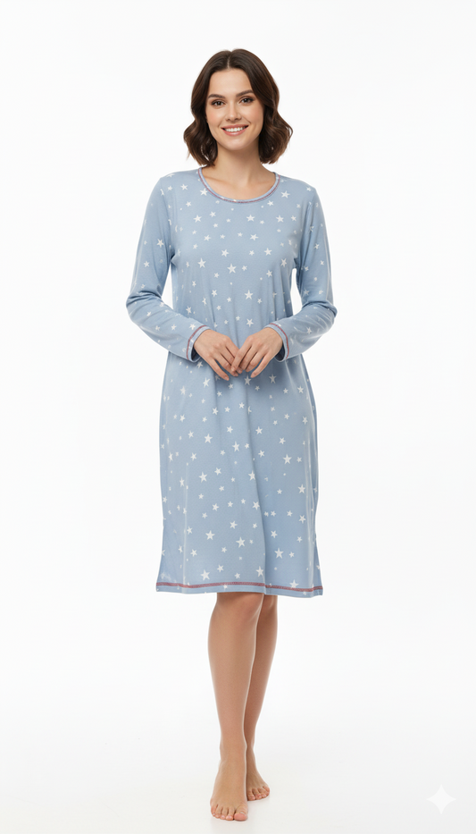 WASCHEPUR WOMEN'S FULL SLEEVE PRINTED LONG T-SHIRT