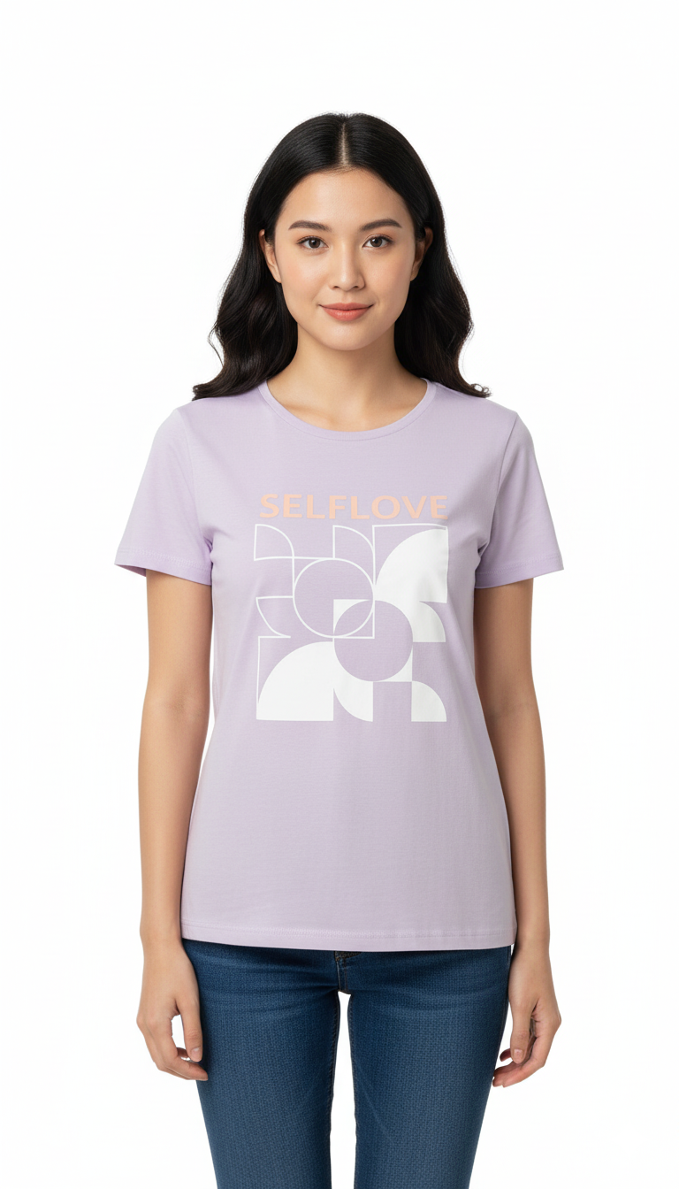 BRUNEX WOMENS PRINTED HALF SLEEVES T-SHIRT