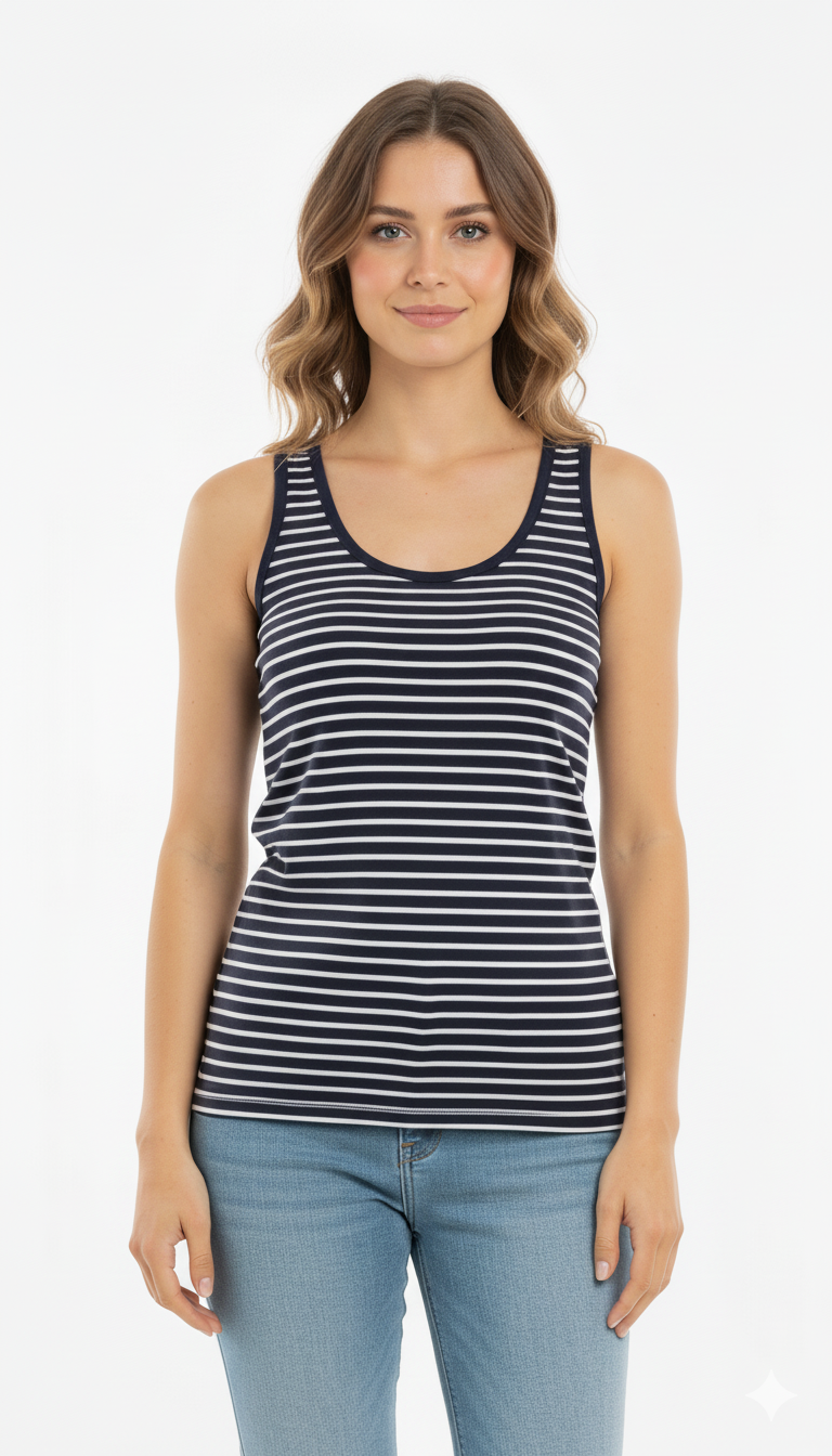 ELLENOR WOMENS STRIPED TANK TOP
