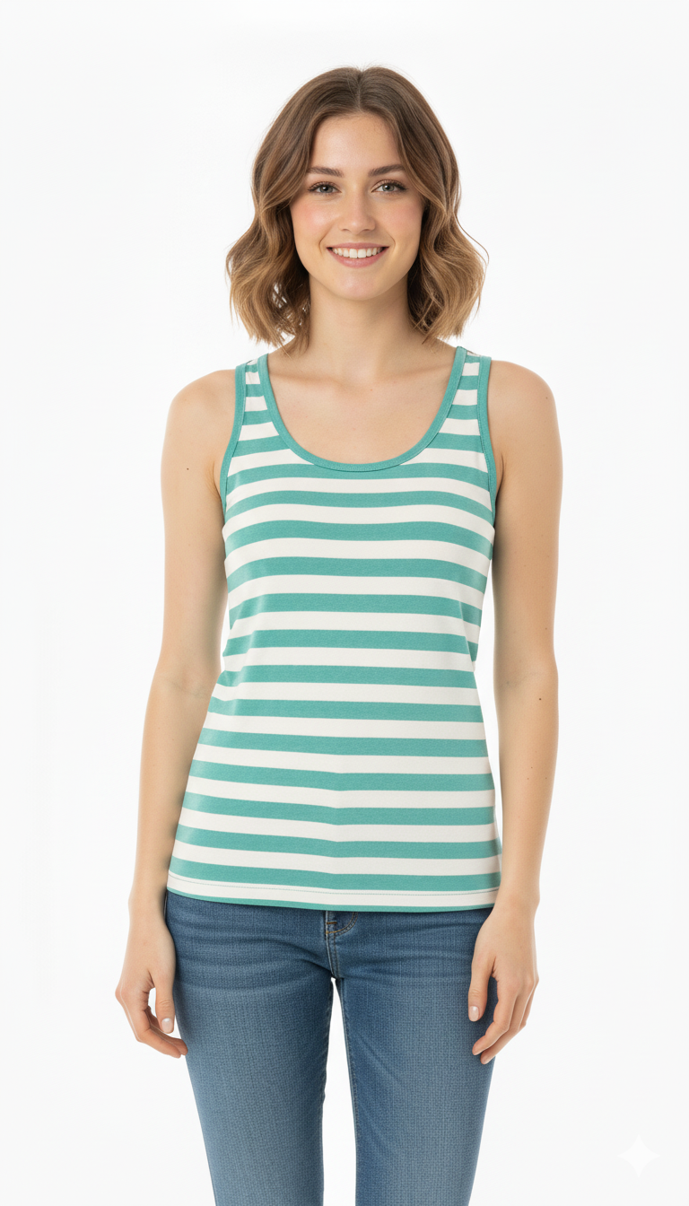 ELLENOR WOMENS STRIPED TANK TOP