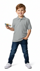 Kids Short Sleeve Pique Polo Shirt