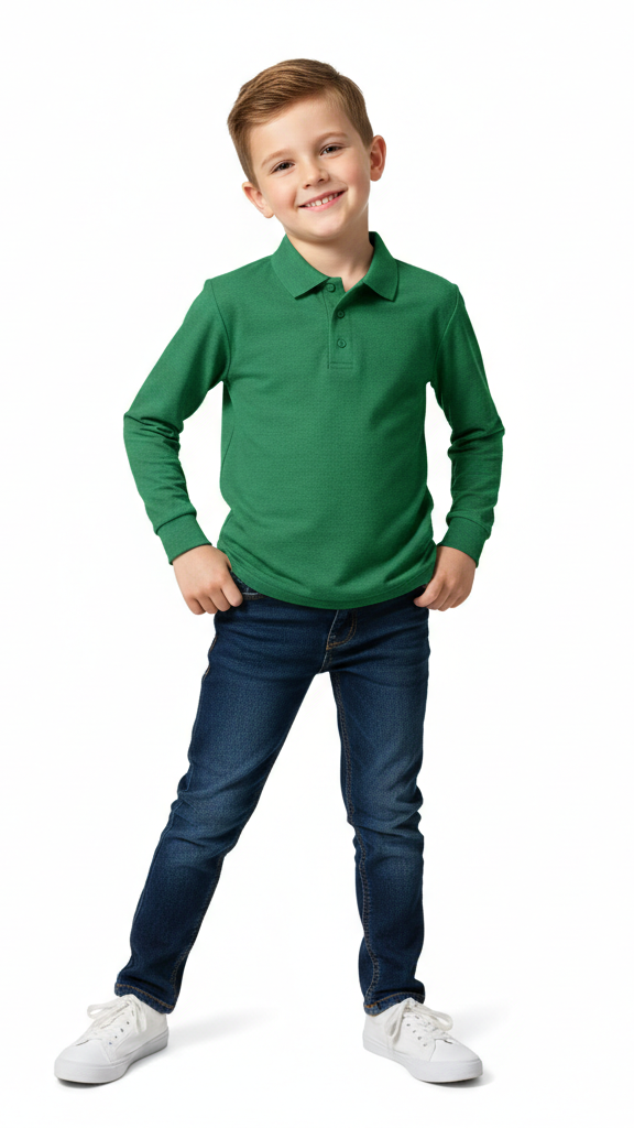 Kids Short Sleeve Pique Polo Shirt