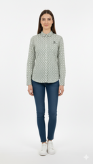 BEVERLY HILLS POLO CLUB WOMENS PRINTED SHIRT