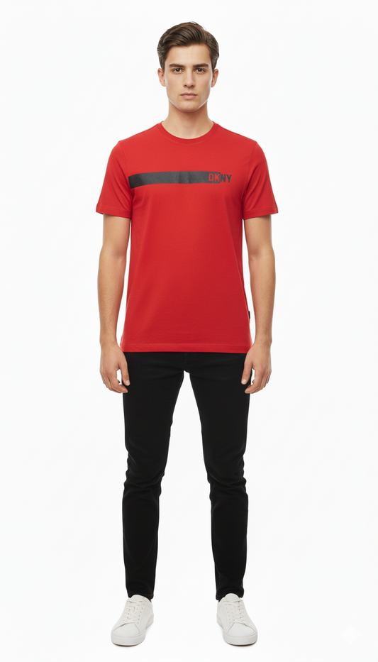 DKNY Men's Cotton Blend Logo Casual Look T-Shirt
