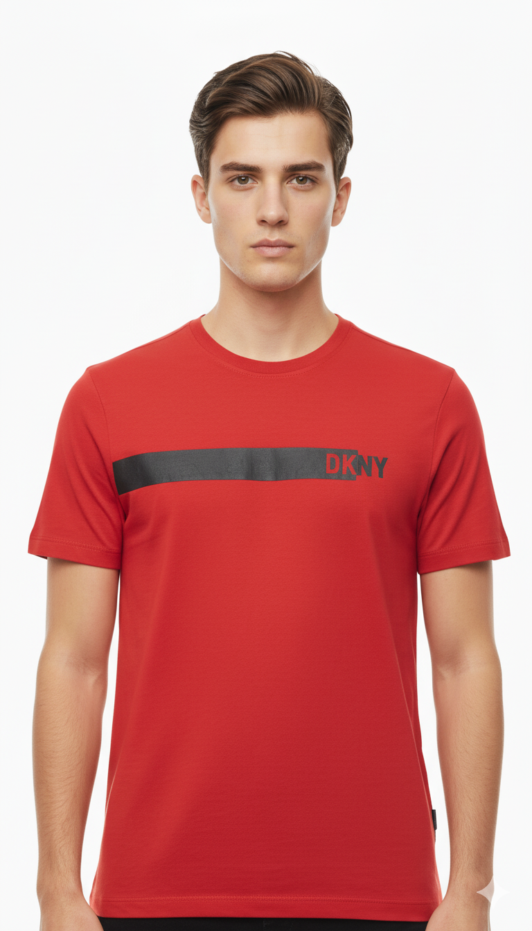 DKNY Men's Cotton Blend Logo Casual Look T-Shirt