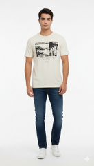 AAA آرام دہ اور پرسکون مینز گرافک پرنٹ ٹی شرٹ