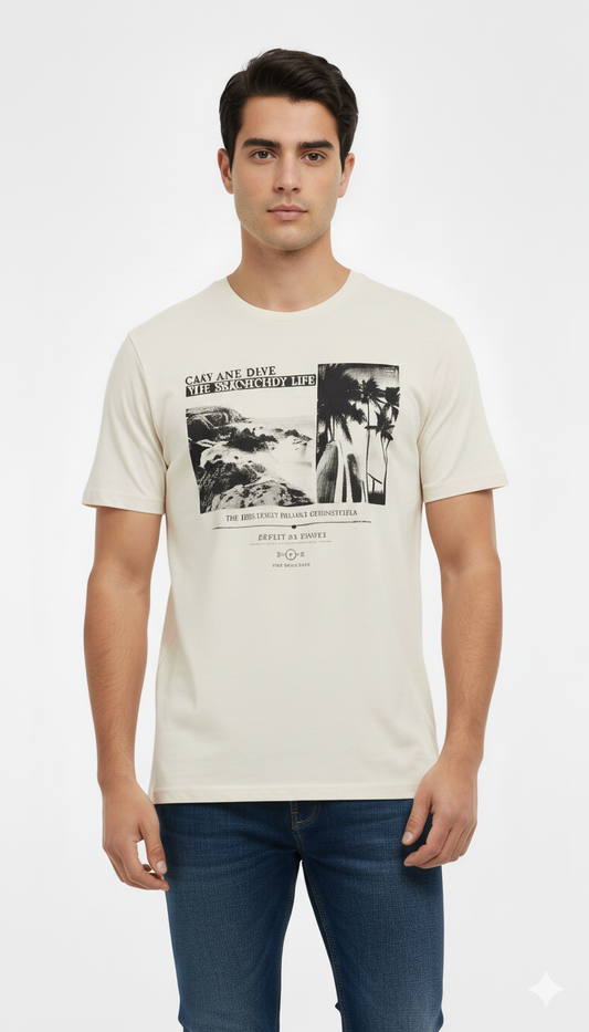 AAA CASUAL MENS GRAPHIC PRINT T SHIRT