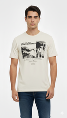 AAA آرام دہ اور پرسکون مینز گرافک پرنٹ ٹی شرٹ