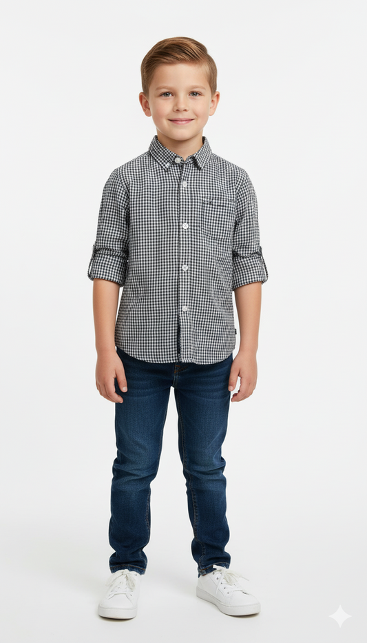 MY CHICCO KIDS CHECKERED SHIRT WITH POCKET
