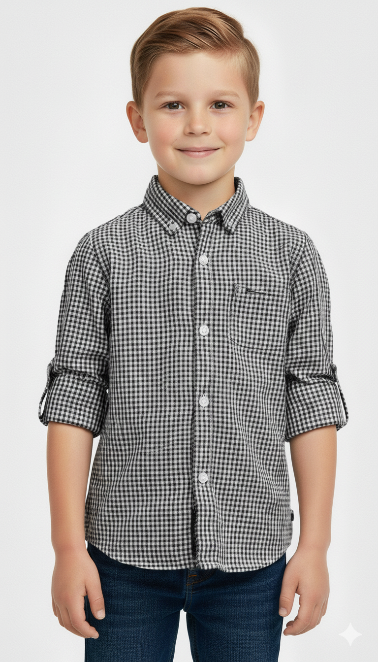 MY CHICCO KIDS CHECKERED SHIRT WITH POCKET