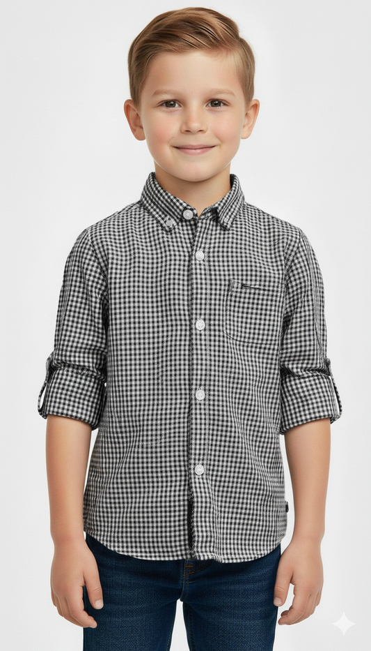 MY CHICCO KIDS CHECKERED SHIRT WITH POCKET