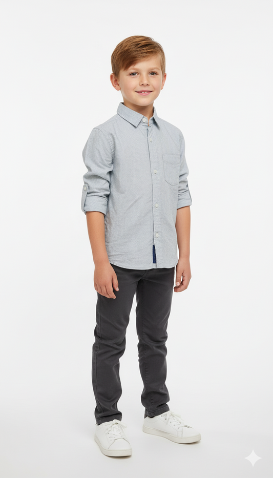 MY CHICCO KIDS TEXTURED SHIRT WITH POCKET