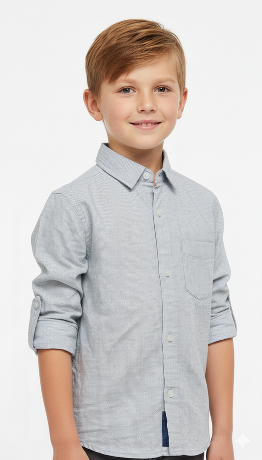 MY CHICCO KIDS TEXTURED SHIRT WITH POCKET