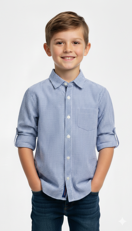 MY CHICCO KIDS STRIPPED SHIRT WITH POCKET