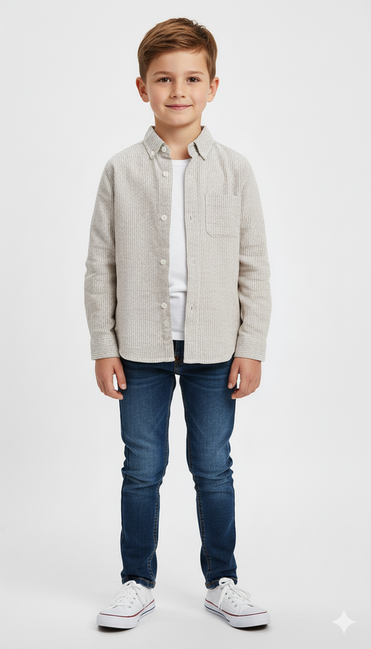 MY CHICCO KIDS STRIPPED SHIRT WITH POCKET